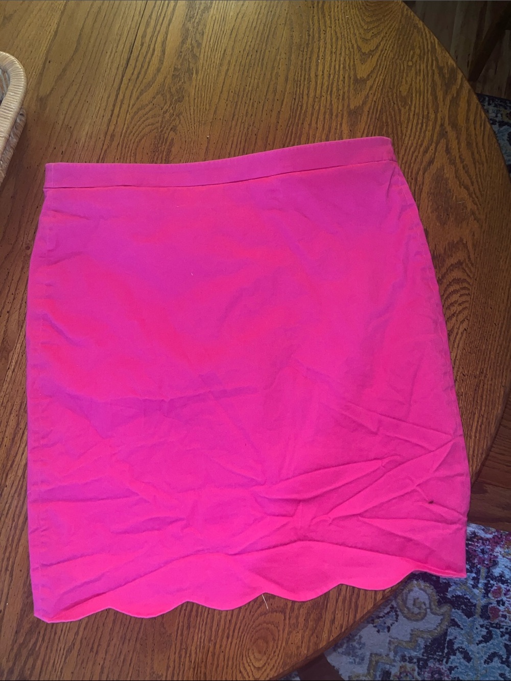 J. Crew Classic Scallop Hem Pink Women's Skirt size 14 - Picture 1 of 4